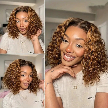 Deep Wave Bob Wig Human Hair Glueless - Nitoo Store