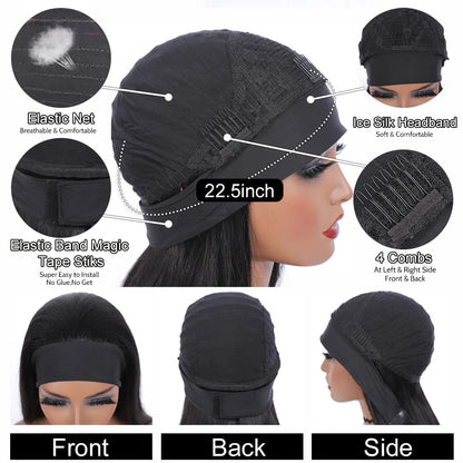 Headband Wig Human Hair Body Wave Wig - Nitoo Store