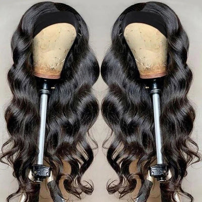 Headband Wig Human Hair Body Wave Wig - Nitoo Store