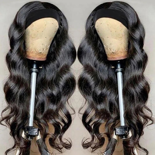 Headband Wig Human Hair Body Wave Wig - Nitoo Store