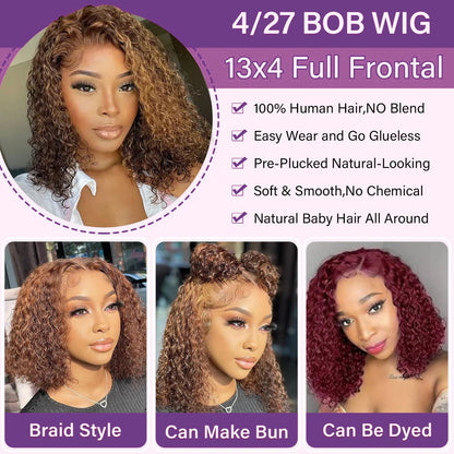 Highlight Color Short Bob Wig 13x4 - Nitoo Store