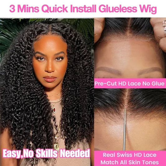 Kinky Curly Human Hair Wigs 4C Afro - Nitoo Store