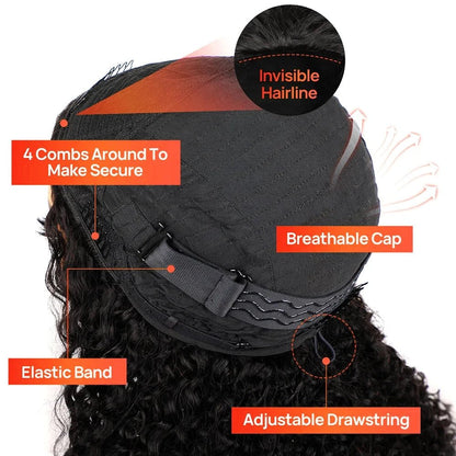 New Trend 3 - IN - 1 Honey Blonde Kinky Curly Half Wig - Nitoo Store