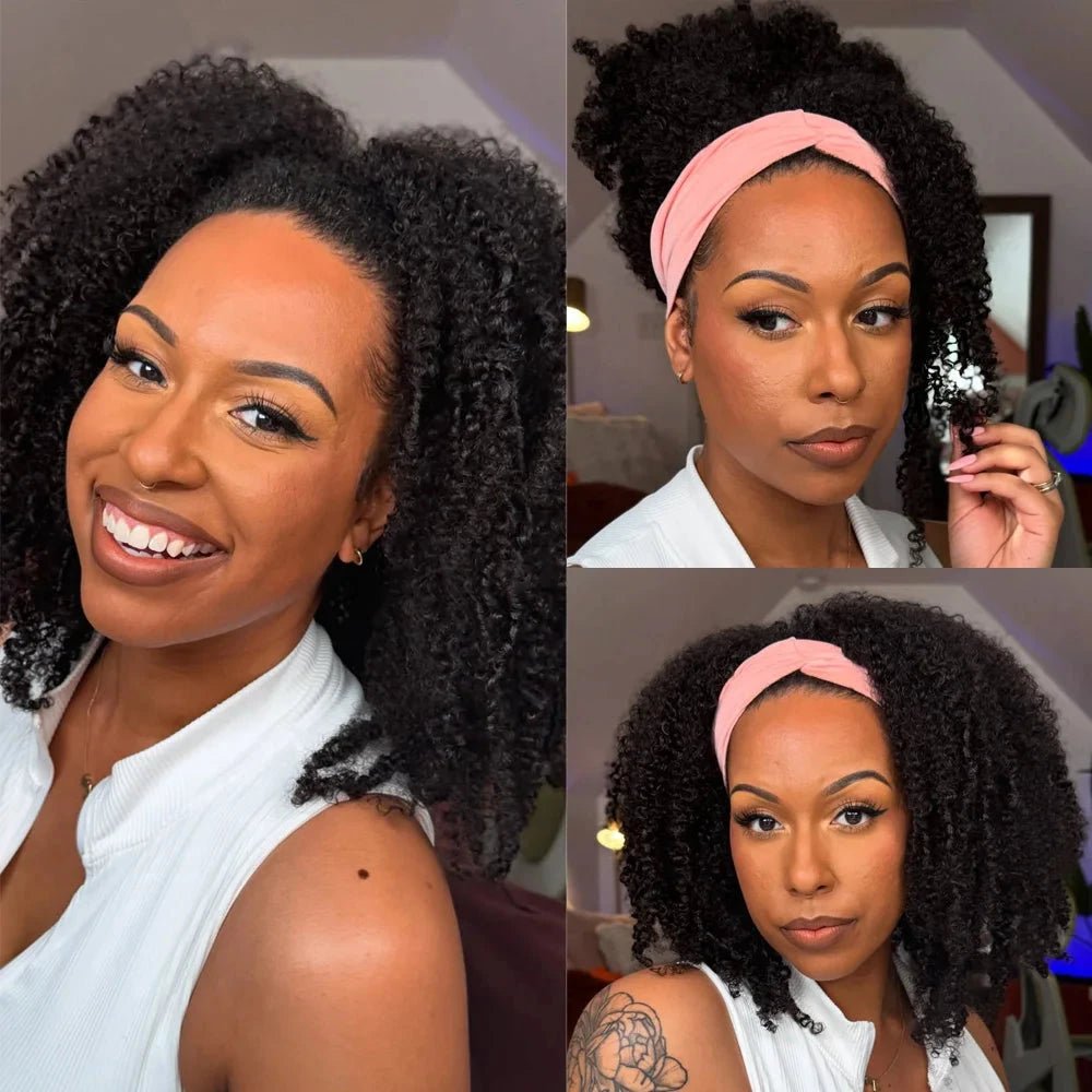 New Trend 3 - IN - 1 Honey Blonde Kinky Curly Half Wig - Nitoo Store