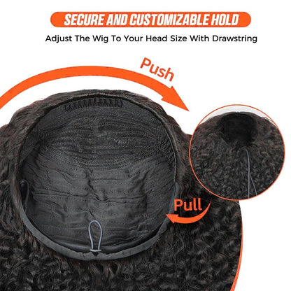 New Trend 3 - IN - 1 Honey Blonde Kinky Curly Half Wig - Nitoo Store