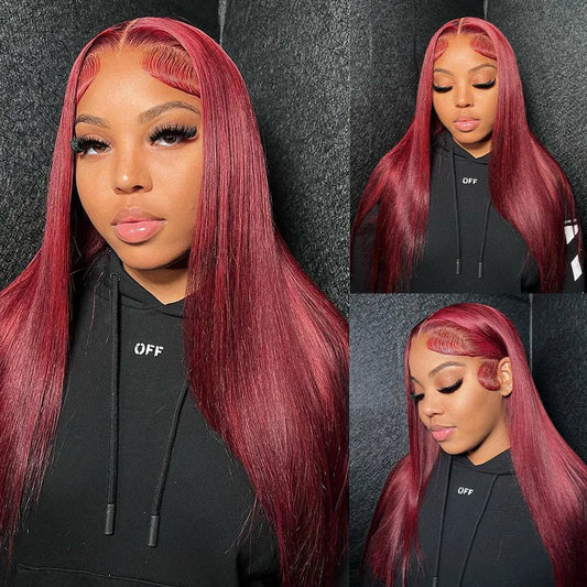 Red Human Hair Pre, Plucked - Nitoo Store