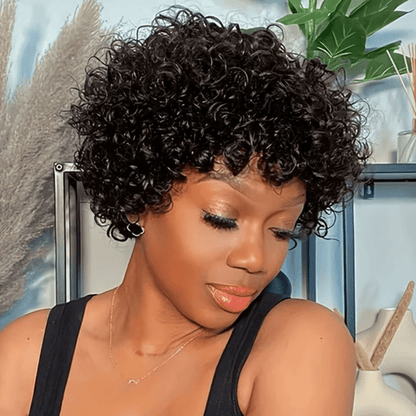 Short Pixie Afro Kinky Curly Wig - Nitoo Store