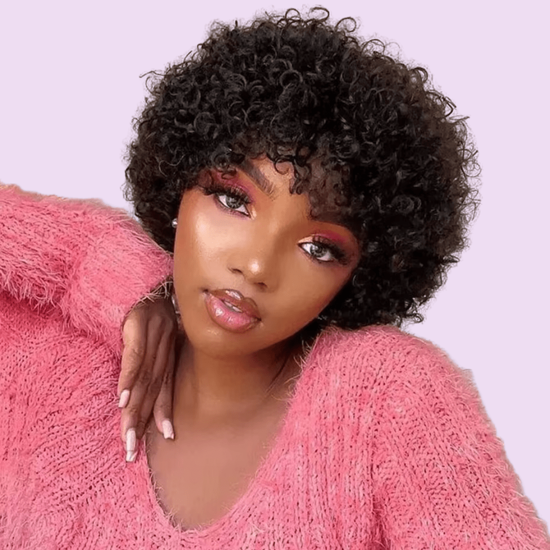 Short Pixie Afro Kinky Curly Wig - Nitoo Store