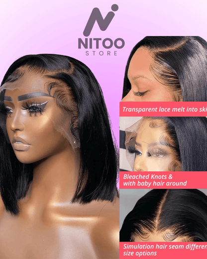 Straight Bob Lace Front Wig. - Nitoo Store