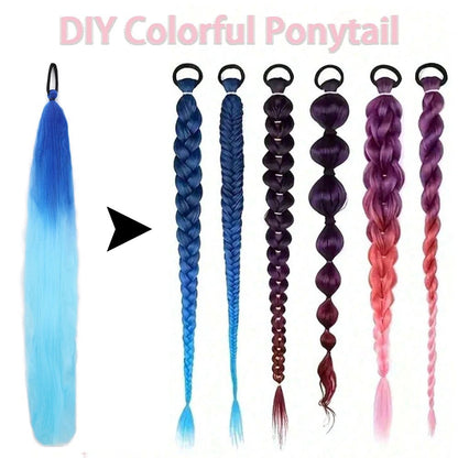 Synthetic Colorful Ponytail Extensions. - Nitoo Store