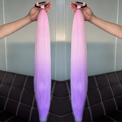 Synthetic Colorful Ponytail Extensions. - Nitoo Store
