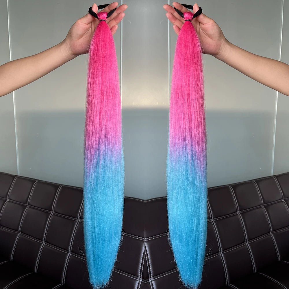 Synthetic Colorful Ponytail Extensions. - Nitoo Store