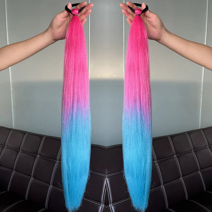 Synthetic Colorful Ponytail Extensions. - Nitoo Store