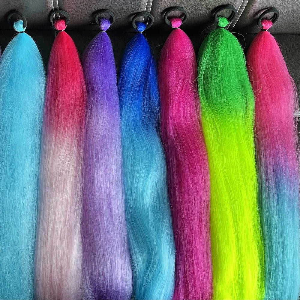 Synthetic Colorful Ponytail Extensions. - Nitoo Store
