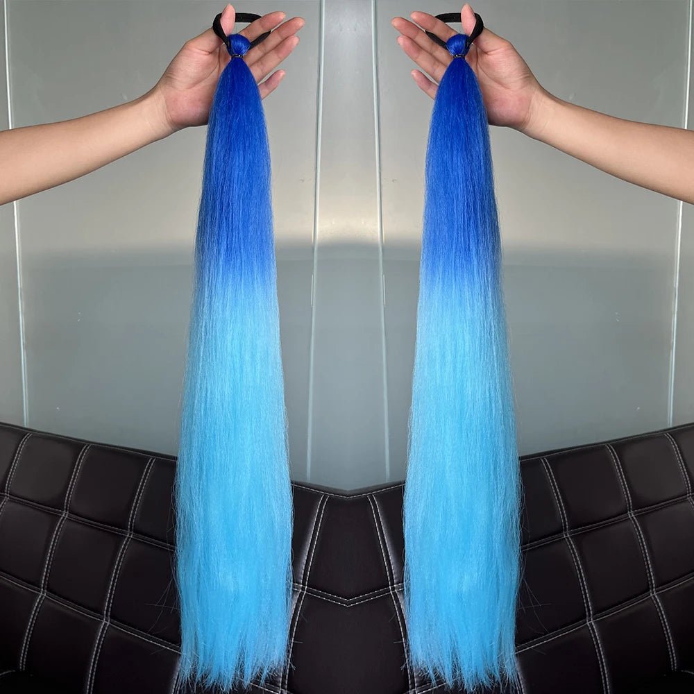 Synthetic Colorful Ponytail Extensions. - Nitoo Store
